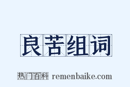 良苦组词是什么意思的图片